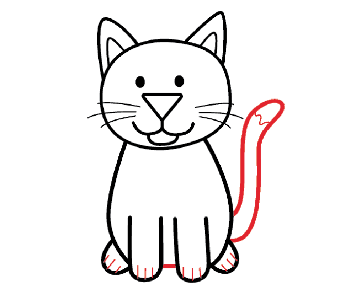 Hướng dẫn vẽ tranh tô màu con vật siêu bổ ích với con mèo đáng yêu